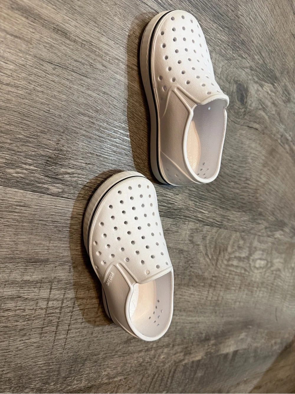 Native Shoes Kids White Slip-On Water Shoes